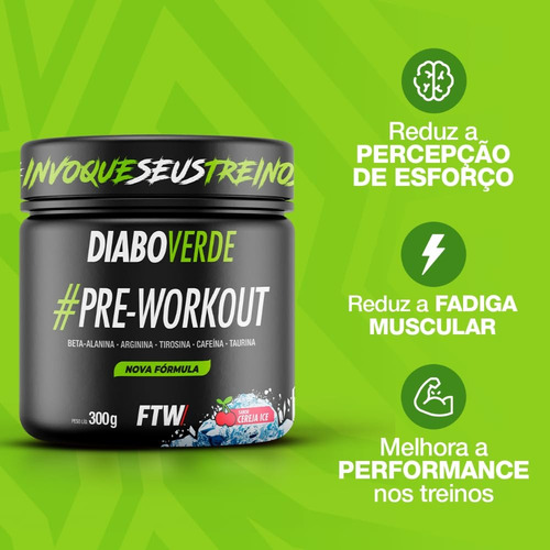 Diabo Verde Pre-workout 300g Mansão Maromba - Maçã Verde Maçã Verde