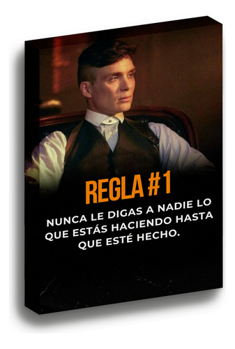 Cuadro Lienzo Canvas Regla Uno Cillian Murphy Frase 30*40cm