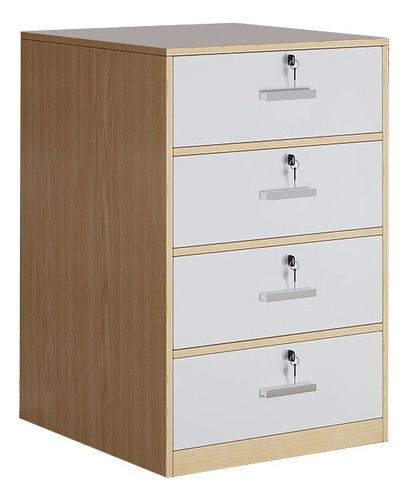 Archiveros De Madera Oficina Con Cajones Puertas Con Locker Roble-a