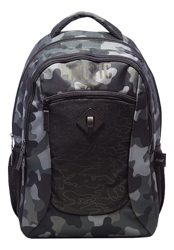 Mochila Tactica Deportiva Reforzada Porta Notebook Camping Color Gris