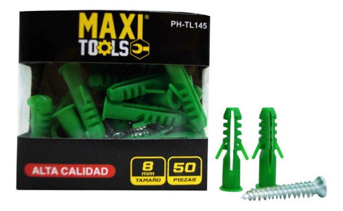 Ramplug Verde Plástico 1/4 Pulgada X50 Unidades