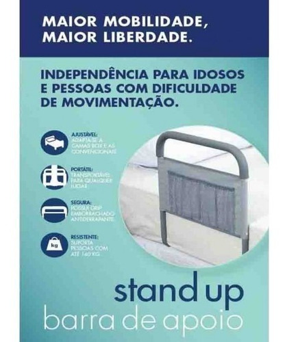 Imagem 3 de 5 de Barra De Apoio Lateral Para Cama Stand Up Copespuma / Theva