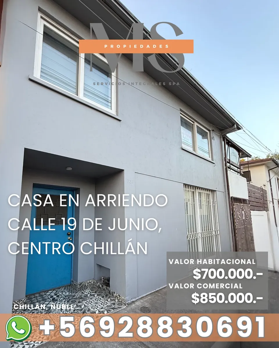 Imagen 2 de 18 de Casa En Centro De Chillán 19 De Junio 324