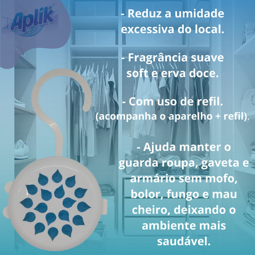 Anti Mofo Guarda Roupa Armário Gavetas Fungos Soft Aplik 25g