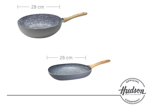 Kit De Ollas Granito Hudson + Wok + Bifera