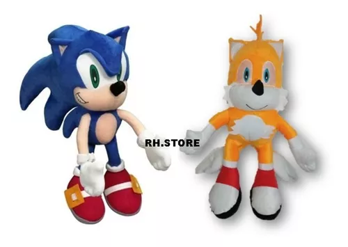Sonic E Tails De Pelucia Macia Lindos E Fofos Frete Incluso