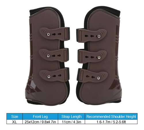 Botas Protectoras Para Patas Delanteras De Caballo - Ajustables, Material PU Y Neopreno, Color Rojo - Para Entrenamiento, Carreras, Deportes