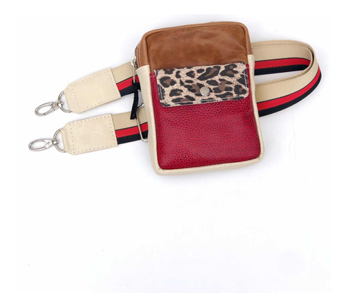 Porta Celular De Cuero Animal Print