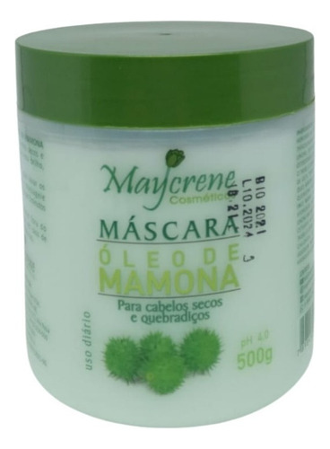 Kit Óleo De Mamona 3x500g Maycrene Sh+cond+másc+oleo Umectan