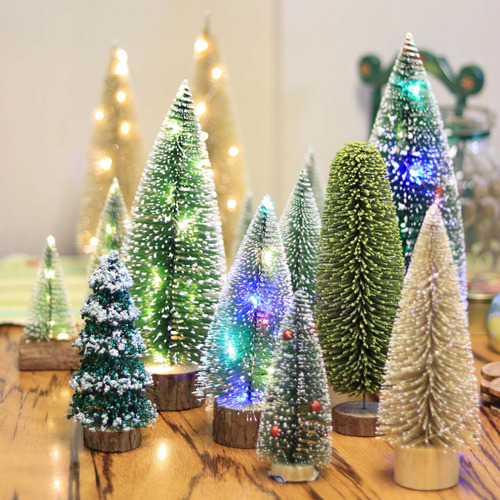 Imagen 6 de 7 de Puesta De La Mesa Mini Luces Led Del Árbol De Navidad