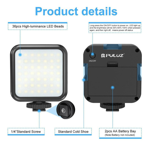 Kit De Micrófono De Vídeo For Smartphone Con Luz Led,