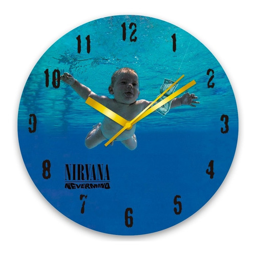 Nirvana Nevermind Reloj De Pared Decoracion Regalo