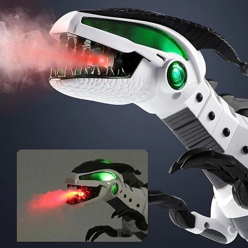 Imagen 5 de 5 de Dinosaurio Robot Dinofire Xl Lanza Vapor Luz Y Sonido Ik0021