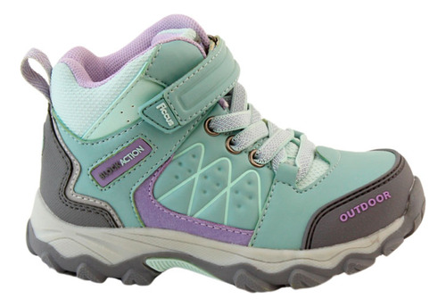 Zapatilla Outdoor Ficcus Tex Menta Kids Niña