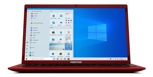 Notebook Positivo Q464c Atom 4gb 64gb Ssd 14,1'' Vermelho Windows 10