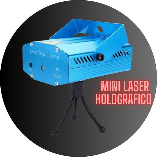 Mini Laser Projetor Holográfico Stage Lighting Tripe Musica