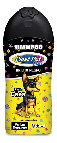 Shampoo Plast Pet Care Pelos Escuros 500 Ml