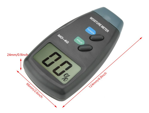 Medidor De Humedad Md-4g Lcd Digital De 4 Pines Para Madera