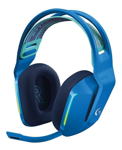 Imagen 1 de 3 de Audífonos gamer inalámbricos Logitech G Series G733 azul con luz rgb LED