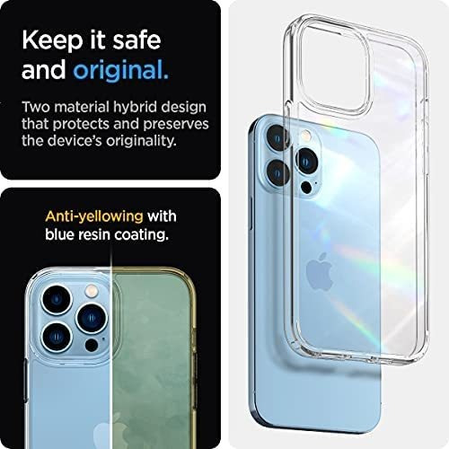 Imagen 4 de 8 de Funda Spigen Ultra Hybrid Para iPhone 13 Pro Max - Clear