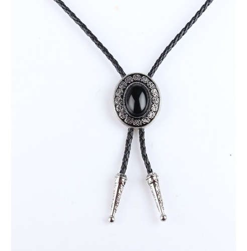 Vintage Ocidental Vaqueiro Masculino Bolo Tie Pingente Colar