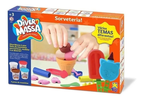 Imagem 2 de 5 de Kit 02 Diver Massa - Sundae + Sorveteria - Divertoys