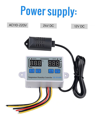 Termostato Duplo De Tela Dupla Xk-w1099 Ac110-220v
