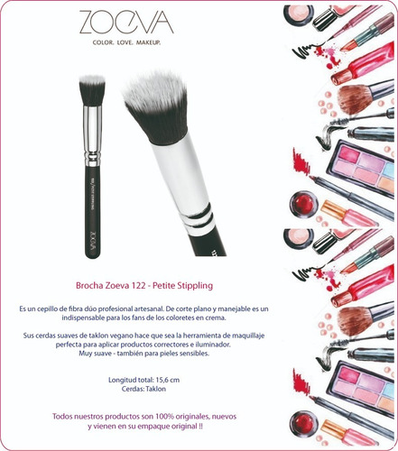 Brocha Zoeva 122 Rubor Corrector Iluminador - Vip Make Up