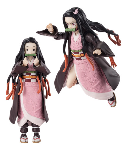 Boneco Tanjiro Demon Slayer Action Figure Bandai Shf Nezuko
