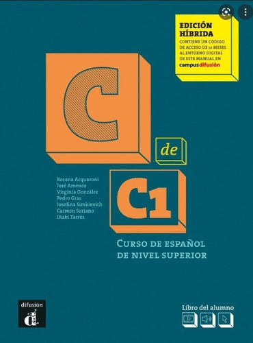 C De C1 Ed. Hibrida L. Del Alumno, De Aa.vv. Editorial Difusion Centro De Investigacion Y Publicaciones D, Tapa Blanda En Español