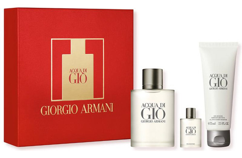 Set Perfume Armani Acqua Di Gio 50ml + 5ml + Body Lotion Género Hombre