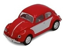 Vocho Vw  Diecast Esc 1:64 Fricción 1967 Bicolor Rojo-blanco