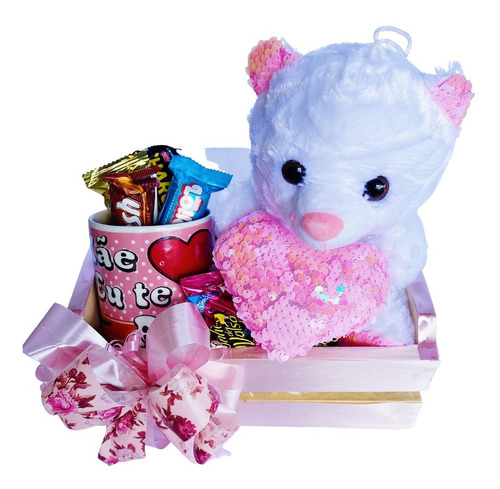 Imagem 2 de 4 de Presente Kit De Chocolate Completo Pelúcia Caneca Balão