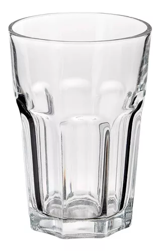 Set 6 Vasos De Vidrio Grueso Resistente Facetado Durax Oslo Bebidas Vaso  Trago Largo Alto Para