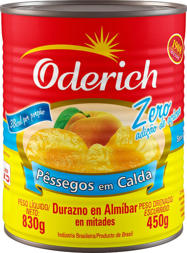 Pêssego Em Calda Zero Adição De Açúcar Oderich