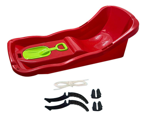 Trineo De Nieve De 92 Cm, Trineo Deslizante De Césped, Rojo