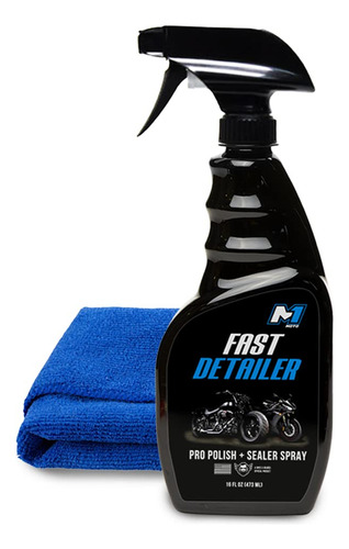 Limpiador Rápido Para Motocicleta Con Paño Microfibra 475 Ml