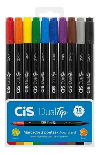 Bloco De Exercício Lettering + Marcador Brush Dual Tip - Cis