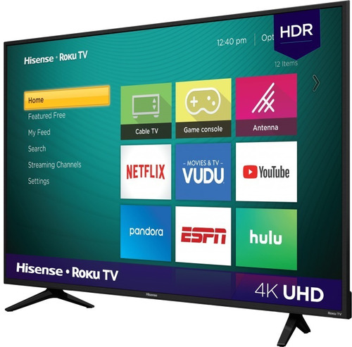 Pantalla Smart Tv 55 Pulgadas Hisense 4k Roku Mod 55r6e  (Reacondicionado)