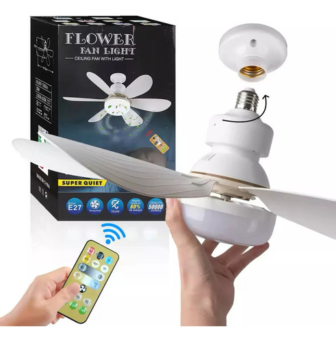 . Ventilador De Techo BegĂ´nia Lampara 6 Aspas Control