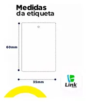 Comprar 6 Rolos De Etiqueta Tag Roupa 35x60mm 3 Colunas Cartão Cor Branco Link Etiquetas