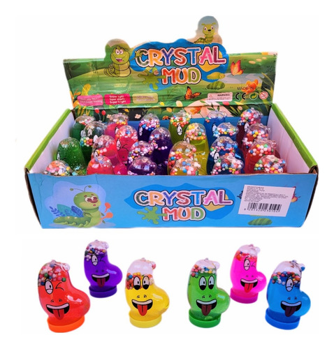 24 Slime Figuras Divertidas Fun Monitos Colores Moco Gorila