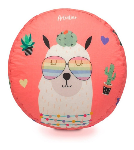 Imagen 5 de 7 de Puff Almohadon Banco Mujer Joven Regalo Infantil Nena Llama