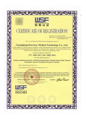 Catre Clínico Electrico 3 Posiciones Kareway Certificado