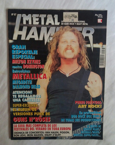 Metallica Metal Hammer Revista 1993 Megadeth 