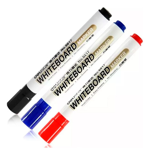 Marcadores Plumones Pintarron Pizarra Blanca Borrador 12 Pzs Color Multicolor