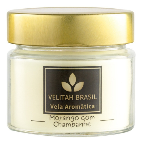 Imagem 2 de 5 de Kit 3 Velas Aromáticas Premium Morango Champ 140g 30h