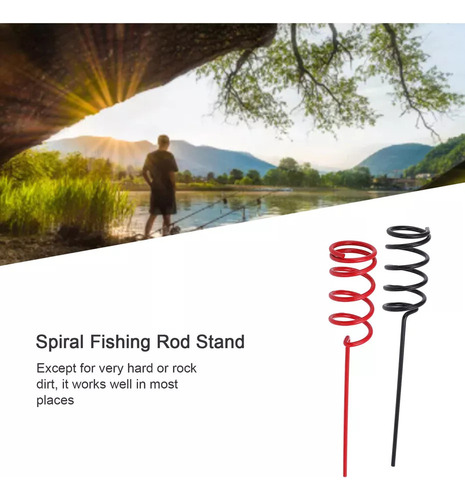 Soporte De Tierra Para Cañas De Pescar En Espiral, 2 Unidade