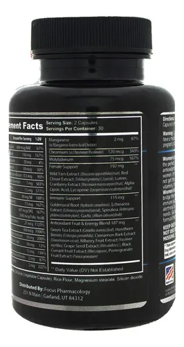 Focus Pharmacology Women's Daily Super Multi-vitamina Para M