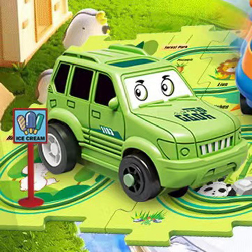 2 Rompecabezas, Juguetes, Coche De Carreras, Pista, Juego,